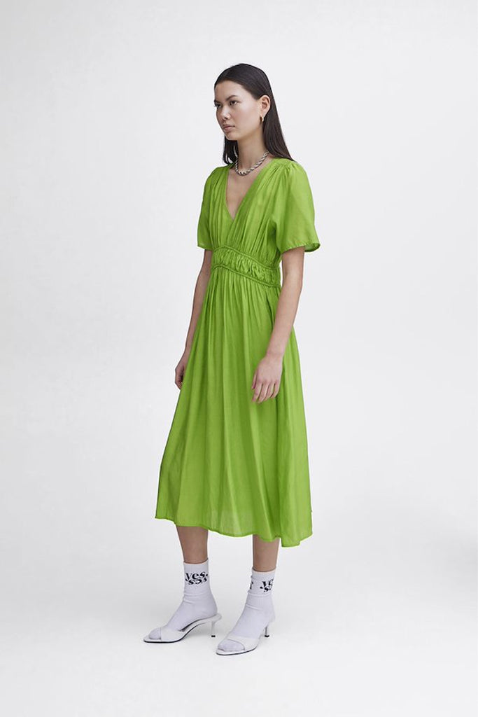 Ichi Quilla Dress Green