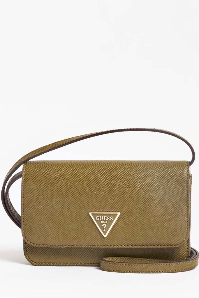 Guess Accessories Laurel Saffiano Bag With Phone Case Green OS