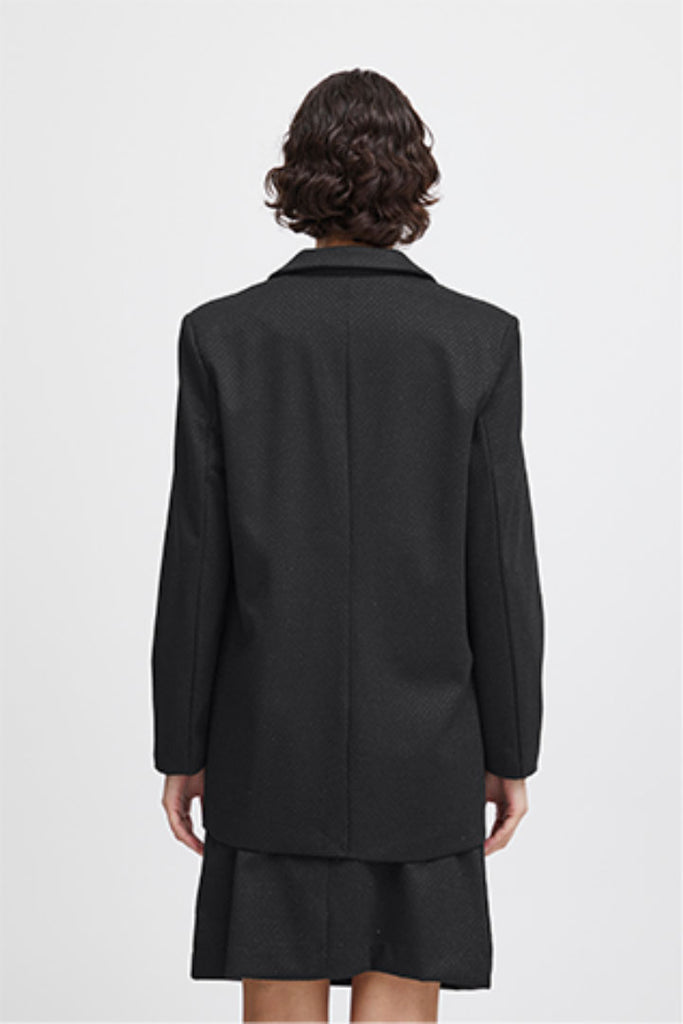 Ichi Kate Lurex Sparkles Oversized Blazer