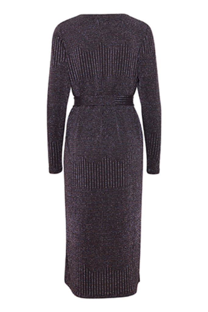 Ichi Nila Long Sleeve Midi Dress