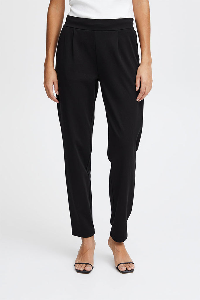 Ichi Kate Straight Pants Black