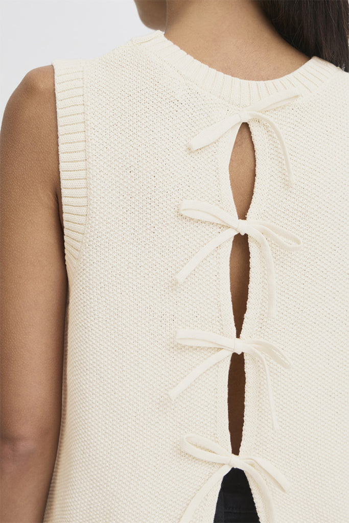 Ichi Dotties Vest Cream