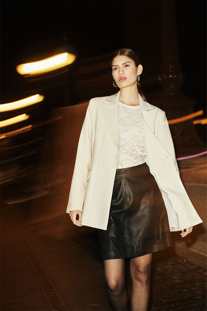 Soaked in Luxury Corinne Fitted Blazer Cream