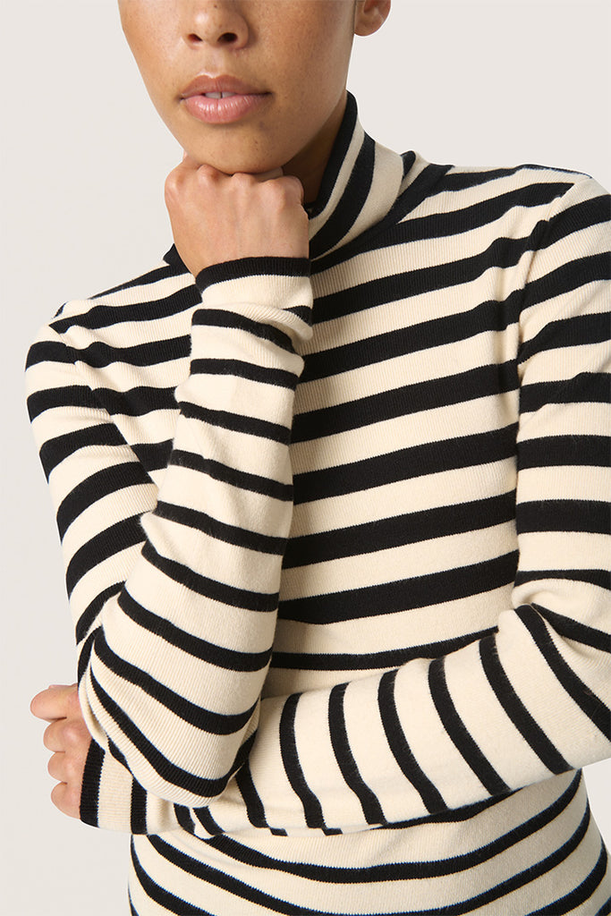 Soaked in Luxury Spina Striped Rollneck