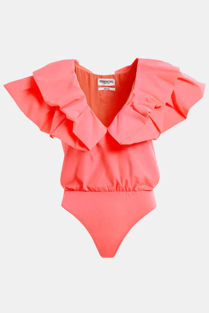 Essential Antwerp Hillary Voluminous Ruffle Top Pink