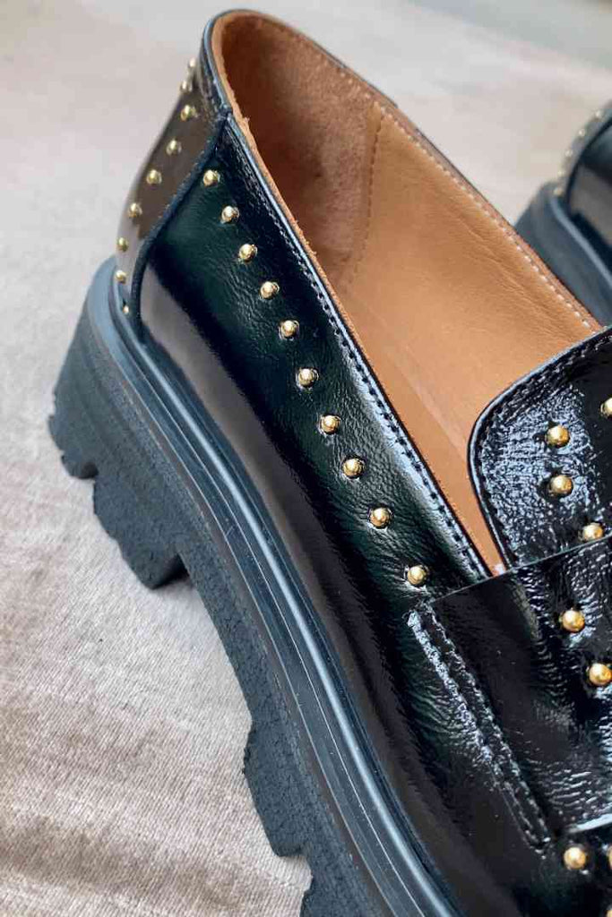 Babouche Studded Patent Loafer