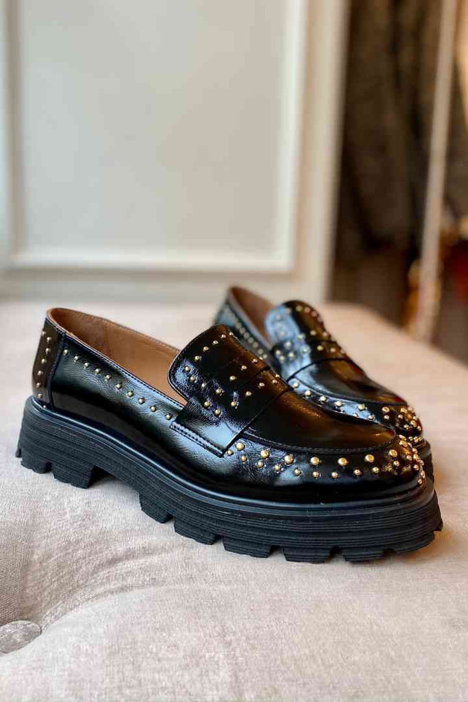 Babouche Studded Patent Loafer