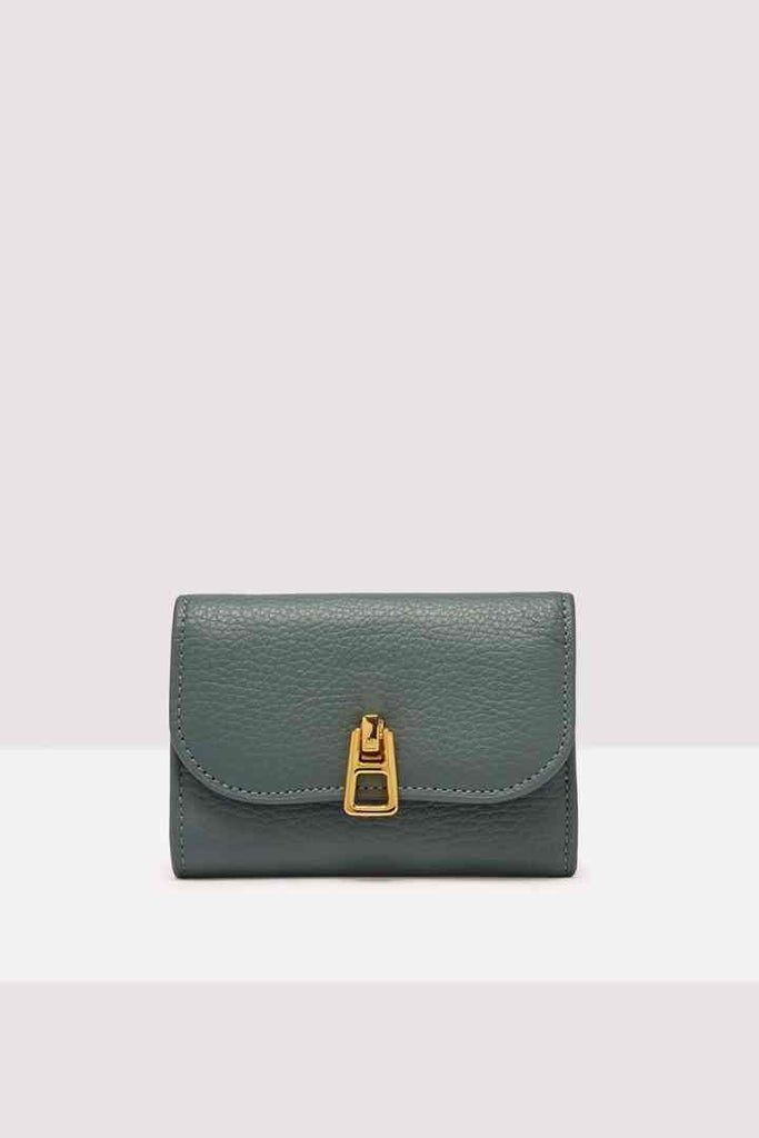 Coccinelle Grained Leather Wallet Green O/S