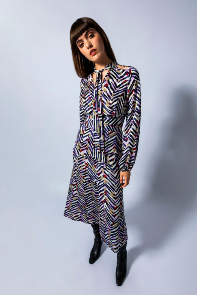 Kameya Azure Printed Detail Dress