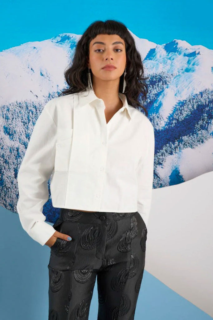 Ghospell Biana Pocket Shirt White