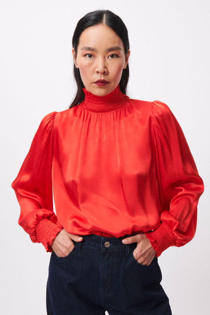 Frnch Cihem Blouse Red