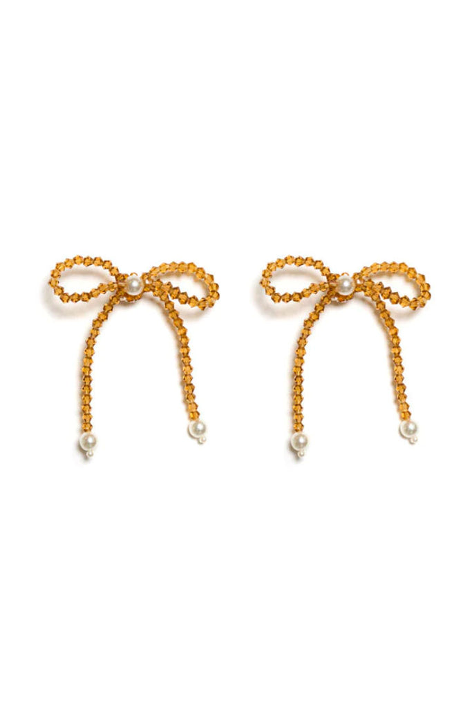 Sister Jane Disco Bead Bow Earrings