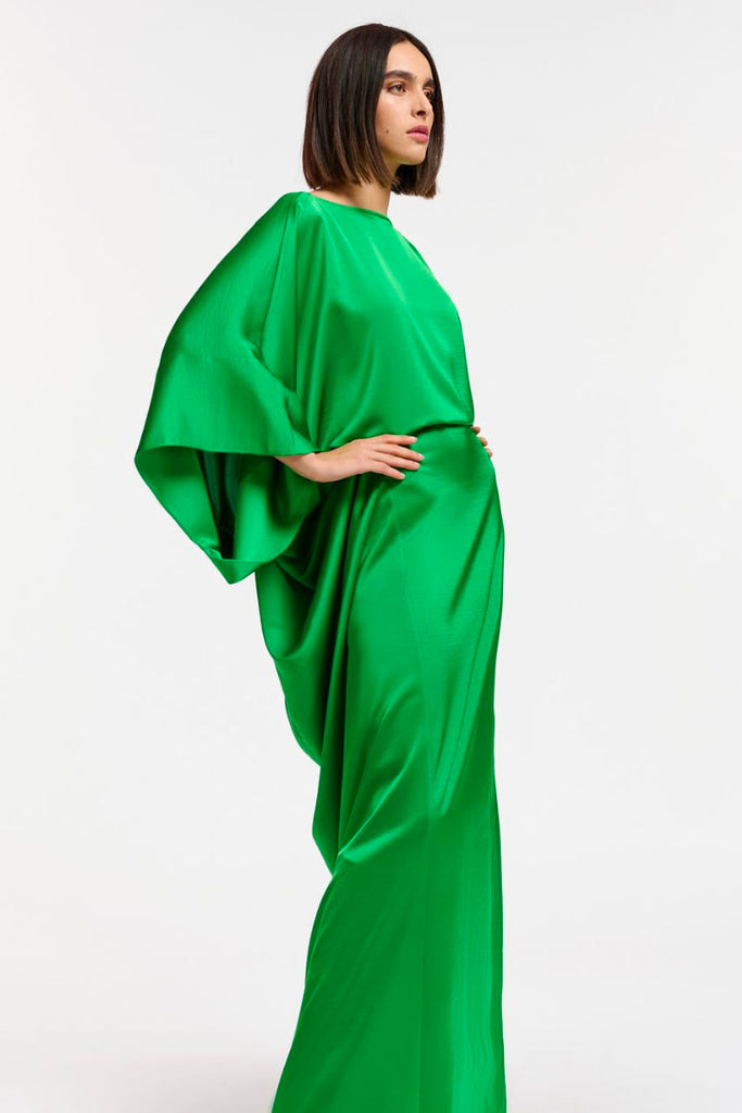 Essential Antwerp Embrace Maxi Length Cape Dress Green OS