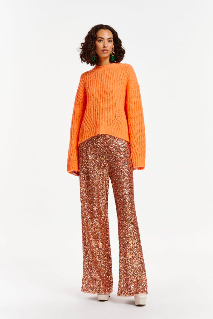 Essential Antwerp Entry Sequins Pants Rose Gold
