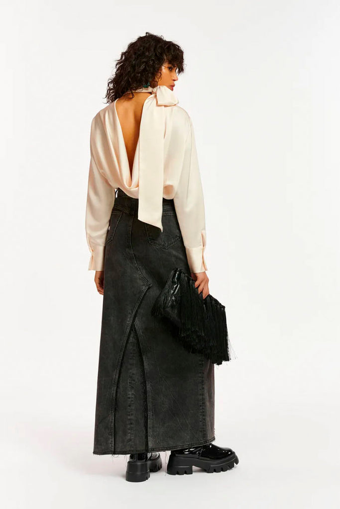 Essential Antwerp Esatin Pussy Bow Top