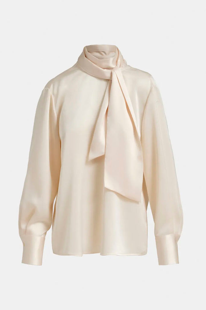 Essential Antwerp Esatin Pussy Bow Top
