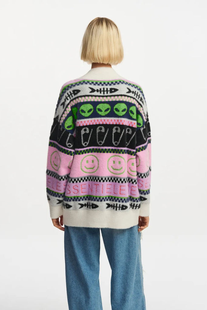 Essential Antwerp Multicolor Intarsia-Knitted Cardigan