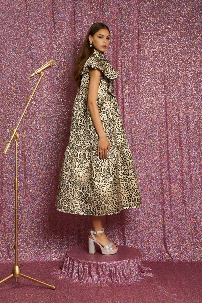 Sister Jane Fame Leopard Tiered Midi Dress