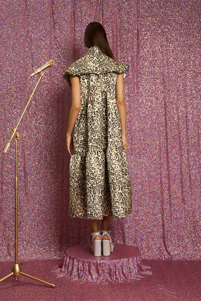 Sister Jane Fame Leopard Tiered Midi Dress