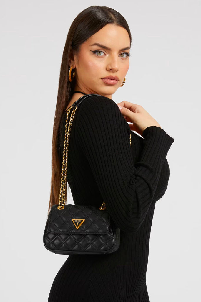 Guess Accessories Guilly Mini Convertible Xbody Flap Bag Black OS