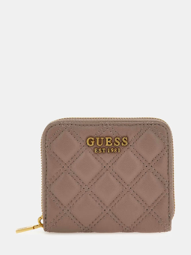 Guess Accessories Giully Small Zip Around Purse Brown OS