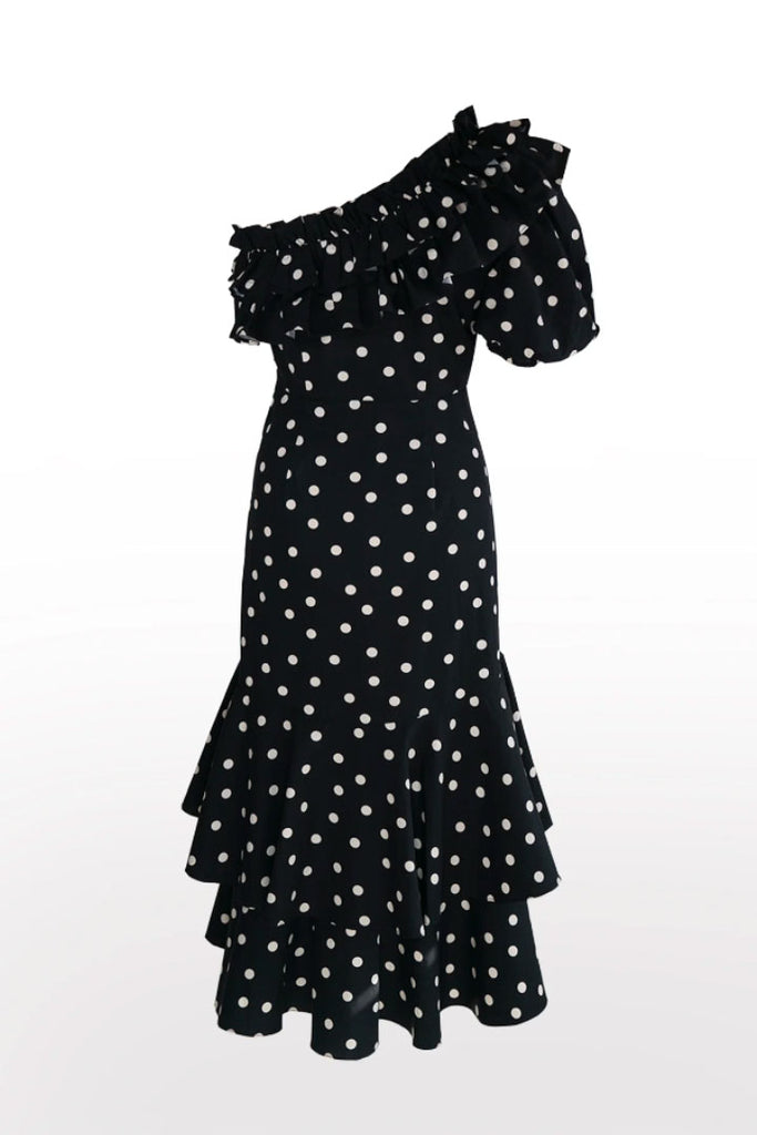 Queens of Archive Jeen Noir One Shoulder Dress