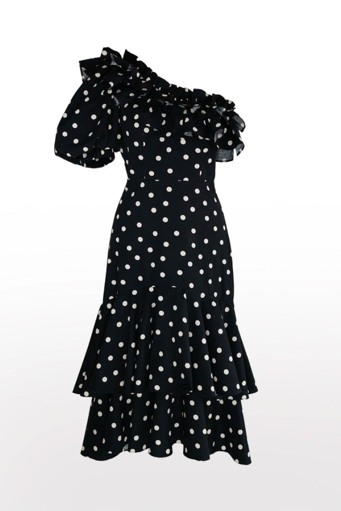 Queens of Archive Jeen Noir One Shoulder Dress
