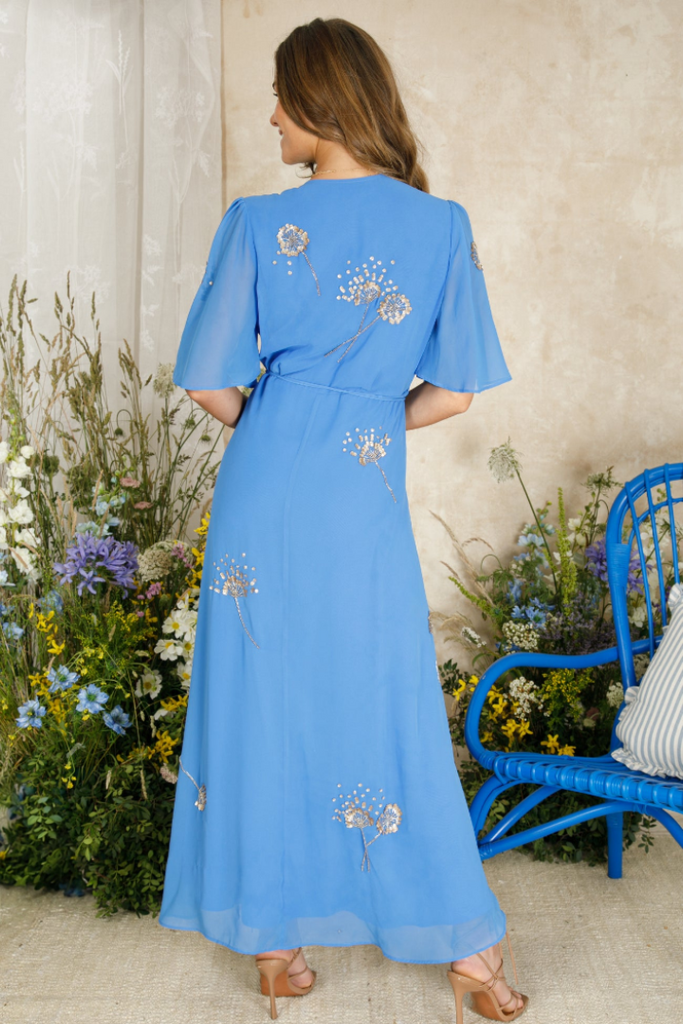 Hope & Ivy Mallory Embellished Wrap maxi dress