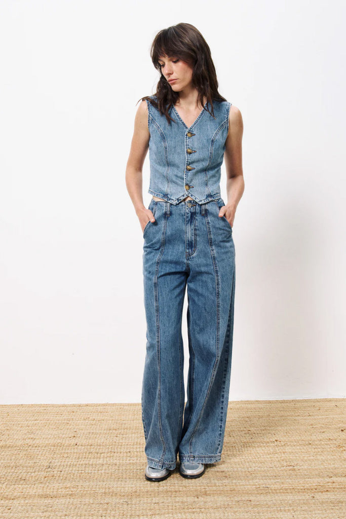 Frnch Carima Denim Waistcoat