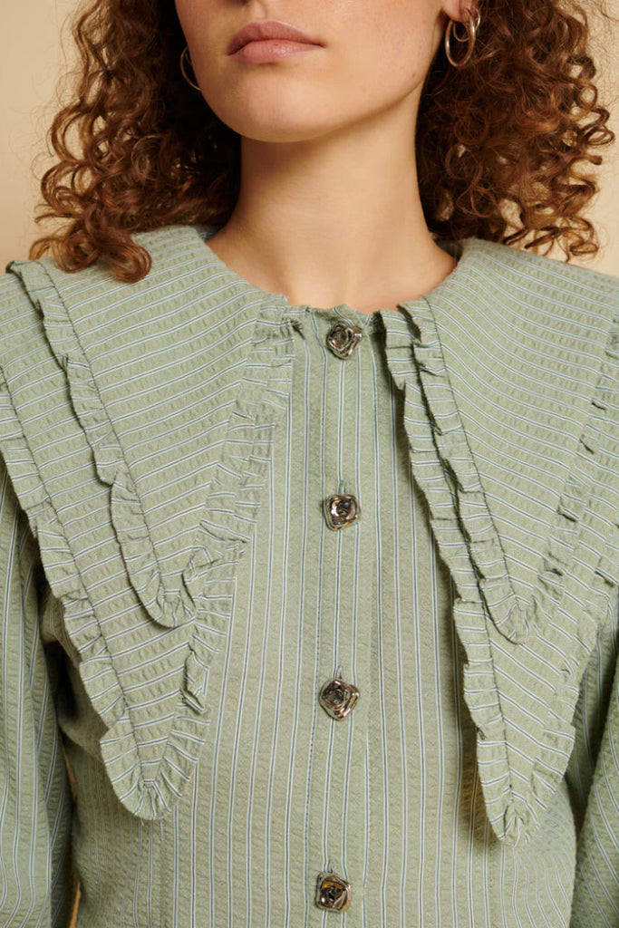 Ghospell Margrit Collar Mini Dress