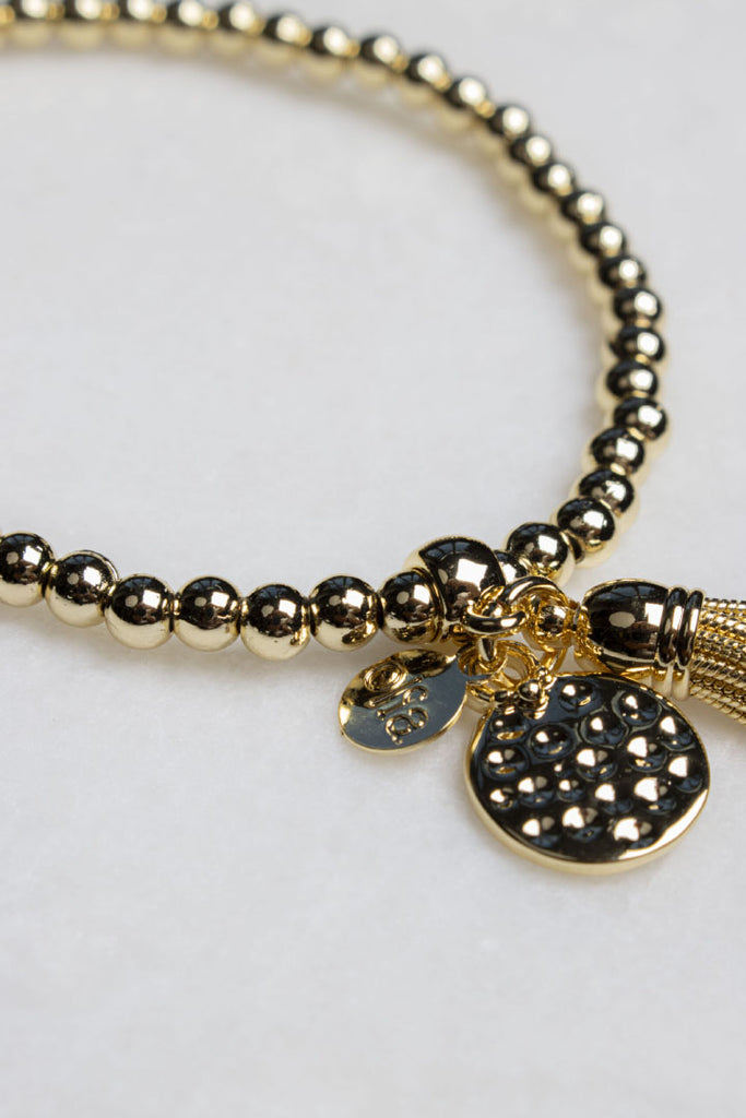 Olia Sally Tassel Bracelet Gold OS