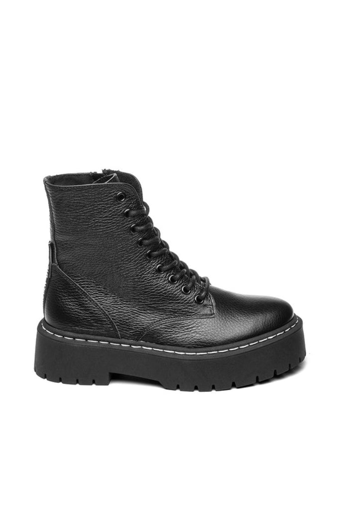 Steve Madden Skylar Black Leather Boots Black