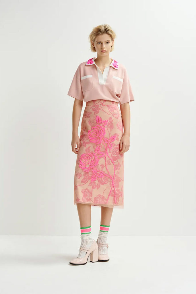 Essential Antwerp Hisces Tulle Midi Skirt
