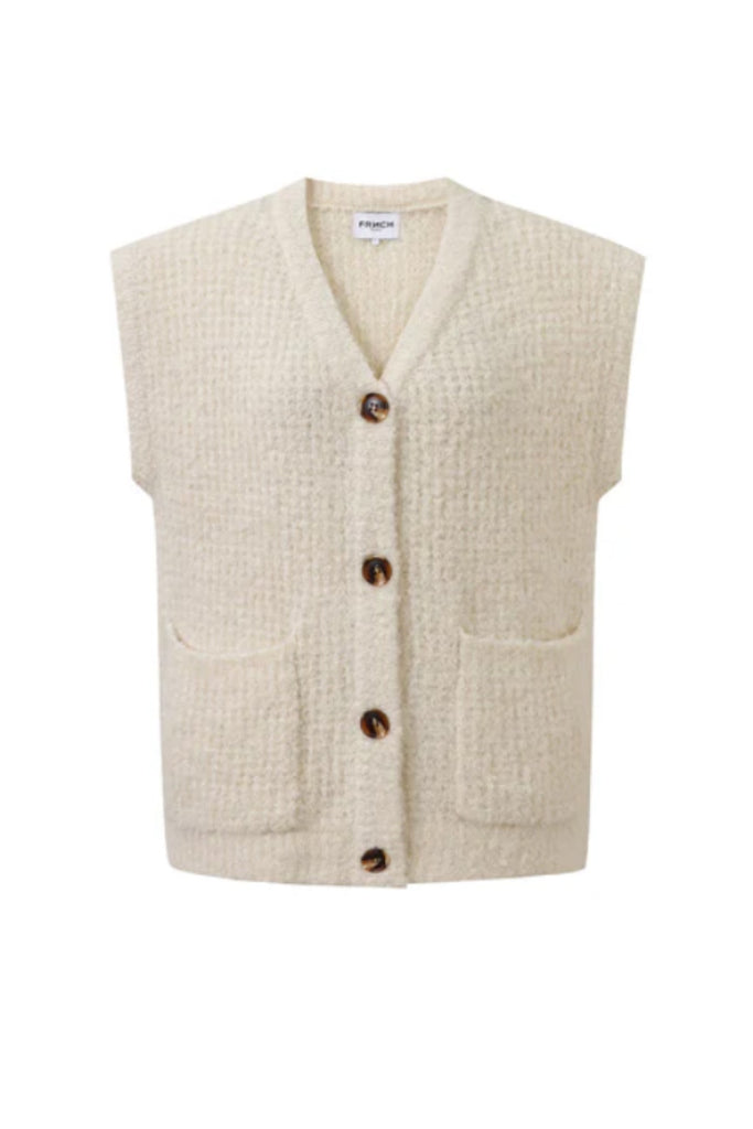 Frnch Magaly Knitted Vest Cream