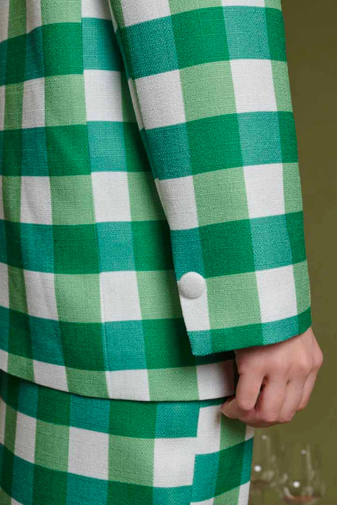 Sister Jane Leona Check Double Breasted Blazer