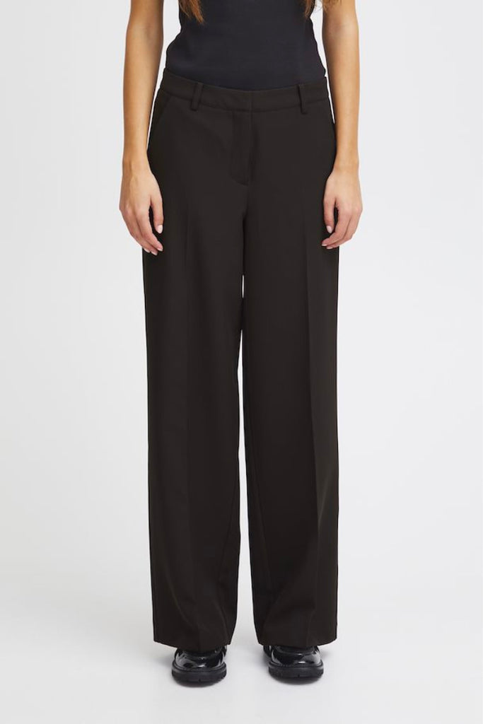 Ichi Lexi Wide Pants Black