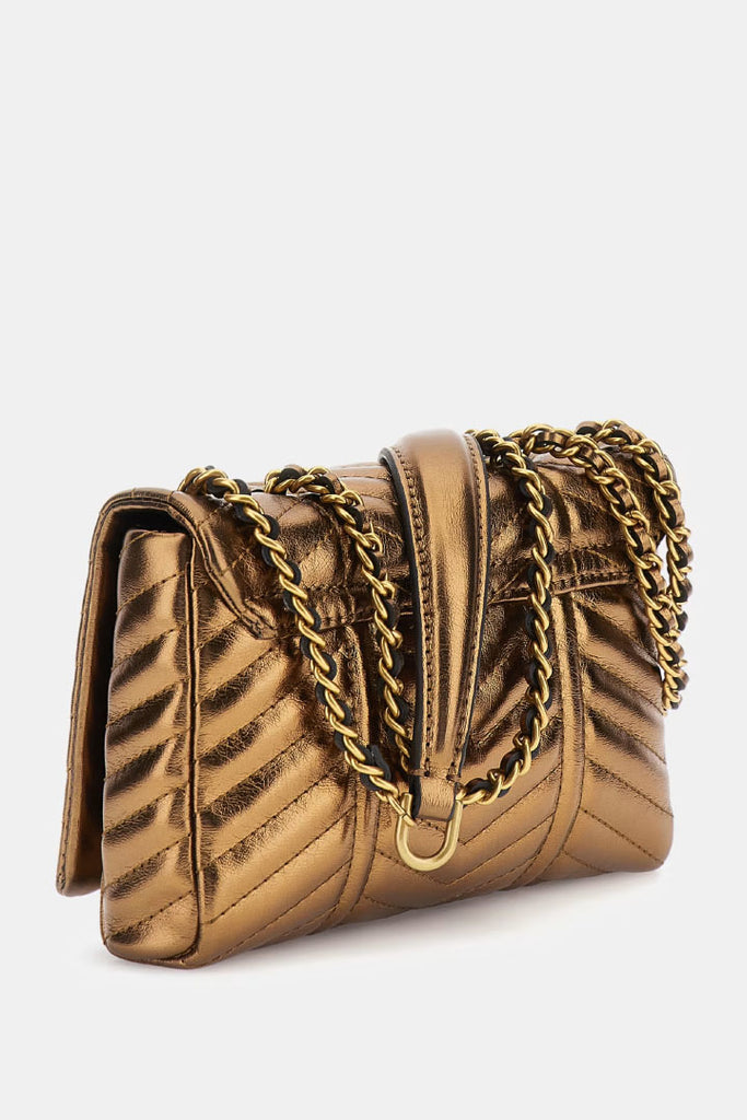 Guess Accessories Lovide Metallic Quilted Crossbody