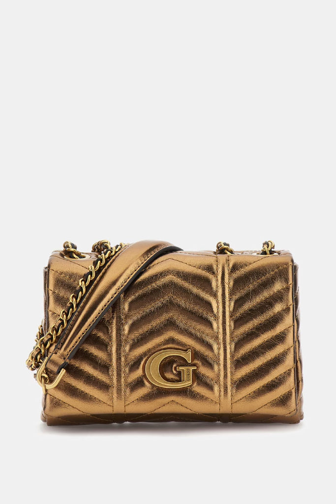 Guess Accessories Lovide Metallic Quilted Crossbody Gold OS