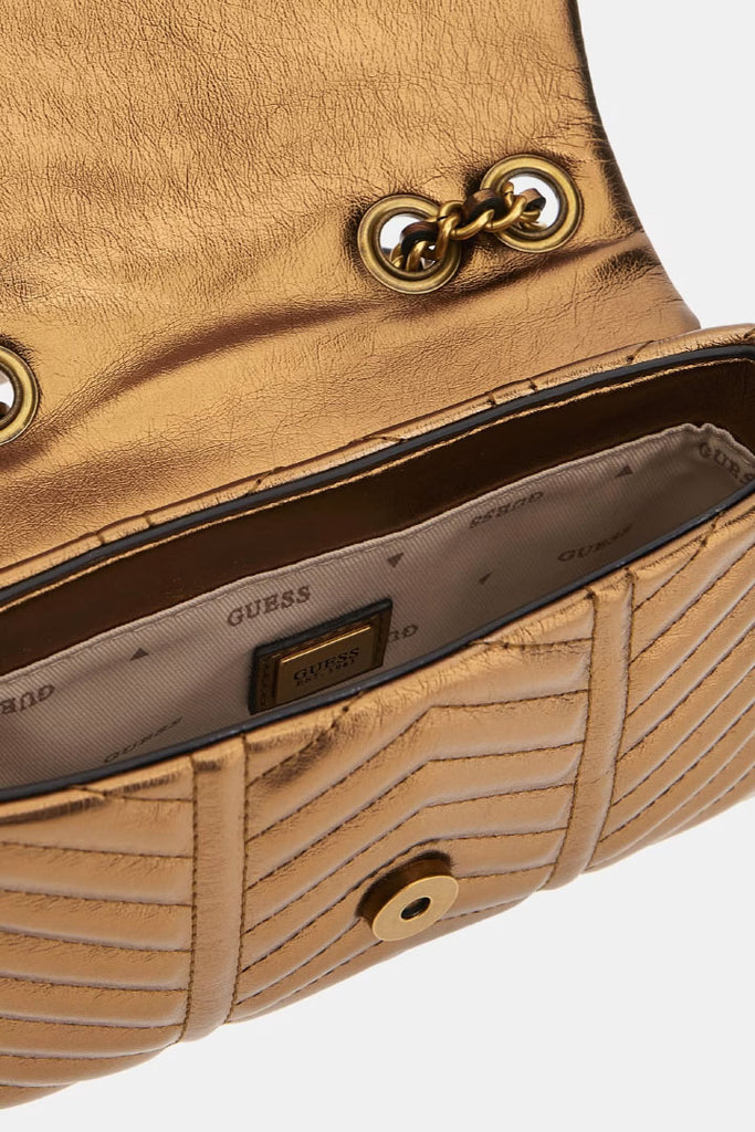 Guess Accessories Lovide Metallic Quilted Crossbody