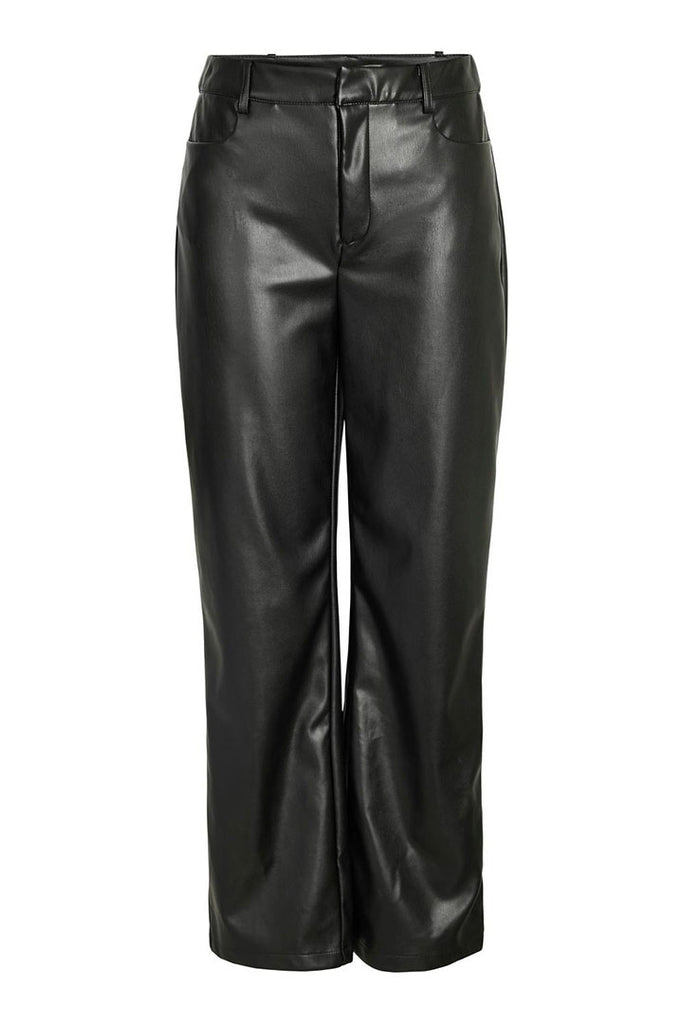 Noisy May Andy Yolanda High Waist Wide Pants Black