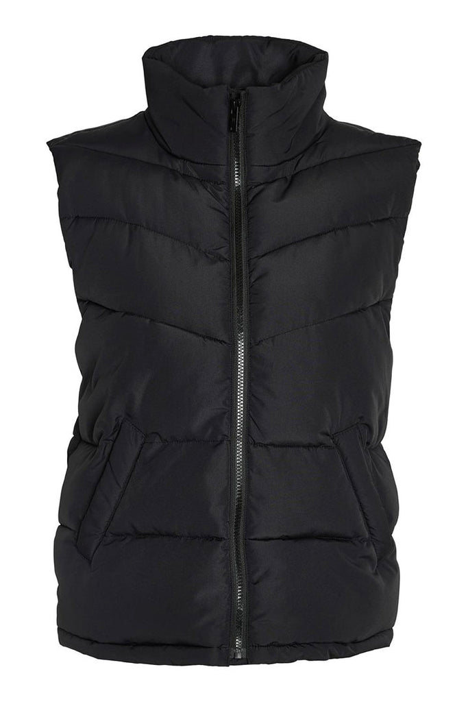 Noisy May Dalcon Short Vest Jacket Black