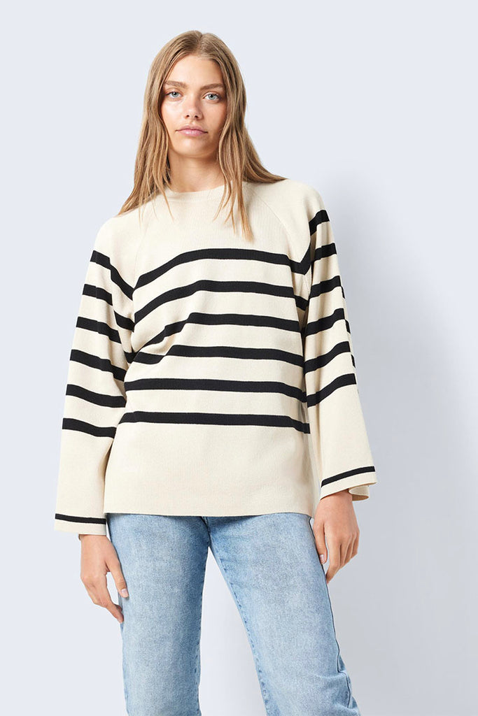 Noisy May Fifi O-Neck Tunic Knit Cream