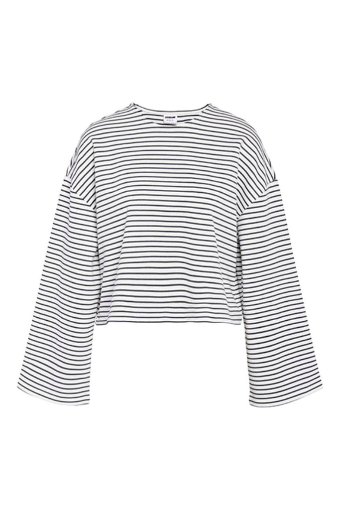 Noisy May Maison Stripe Wide Top White
