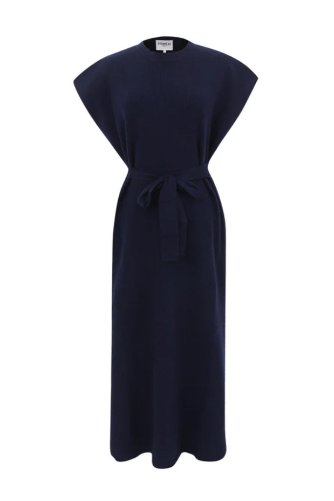 Frnch Norane Long Knit Dress Navy