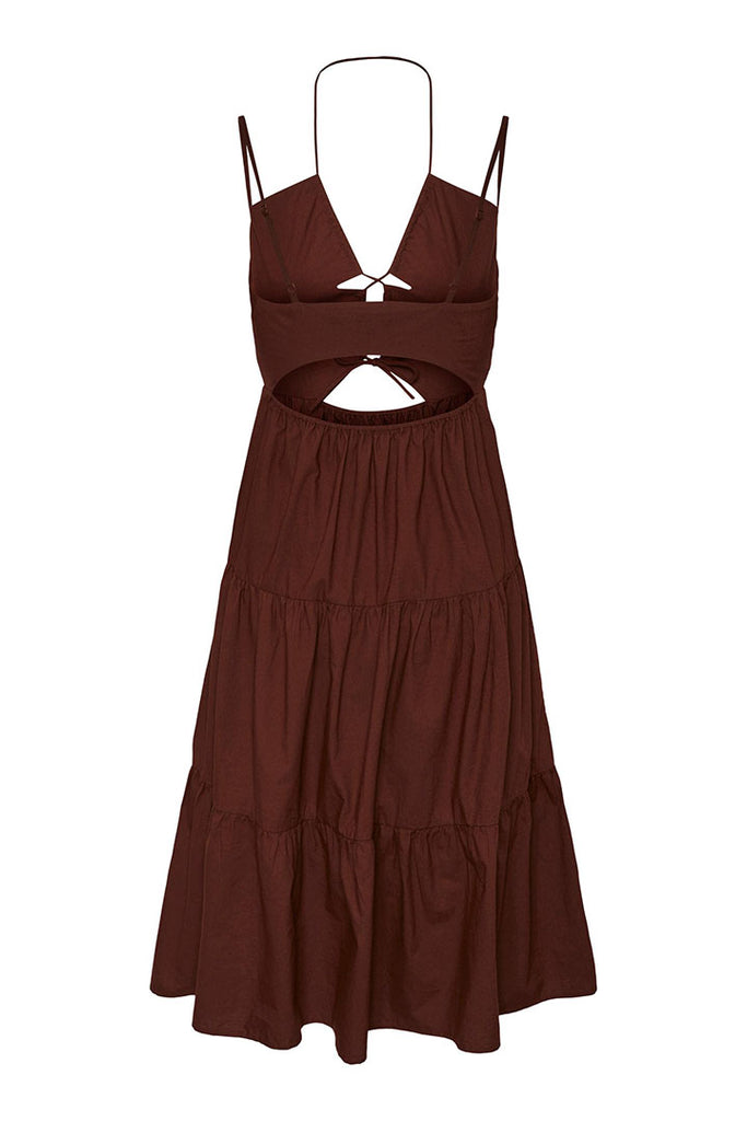 Pieces Lexi Strap Cut Out Midi Dress