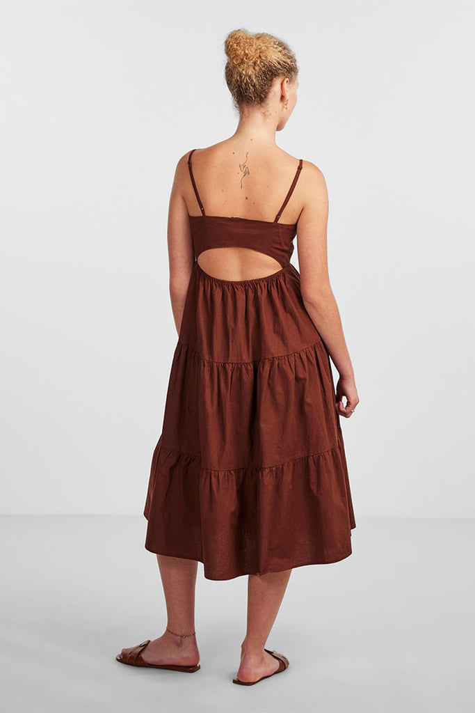Pieces Lexi Strap Cut Out Midi Dress