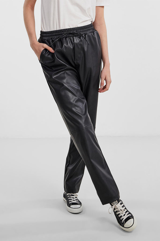 Pieces Selma Tapered Pants Black