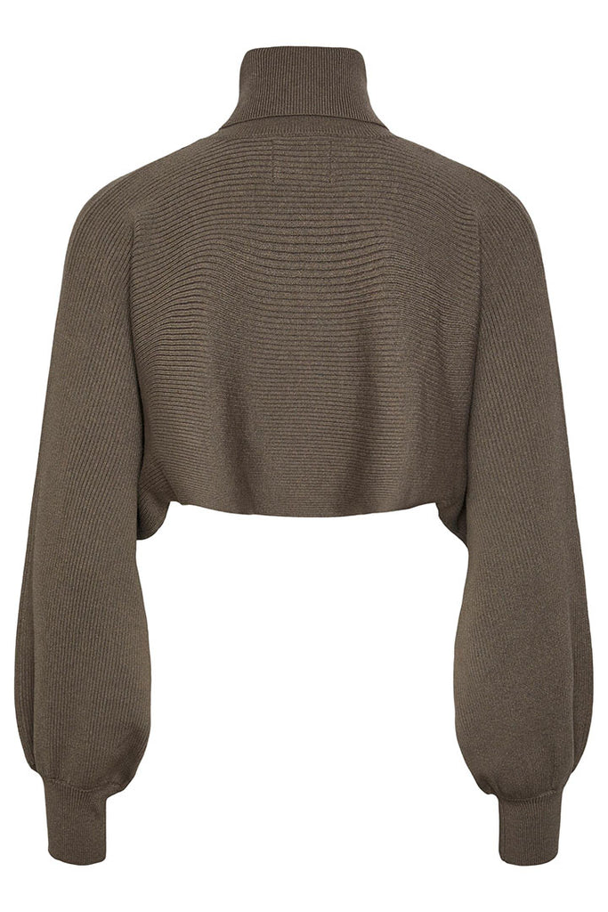 Pieces Sue Roll Neck Crop Jumper