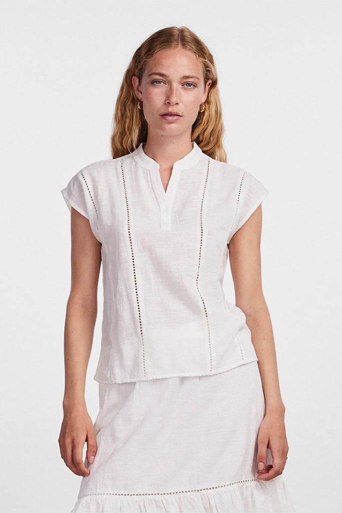 Pieces Jeanita Top White