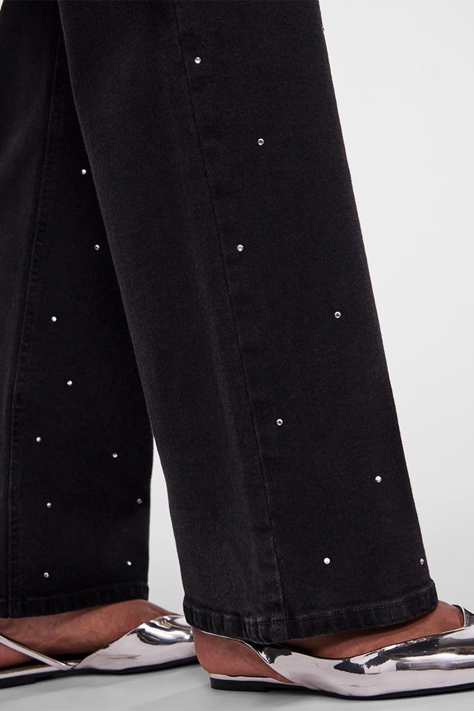 Pieces Siffi Wide Rhinestone Jeans